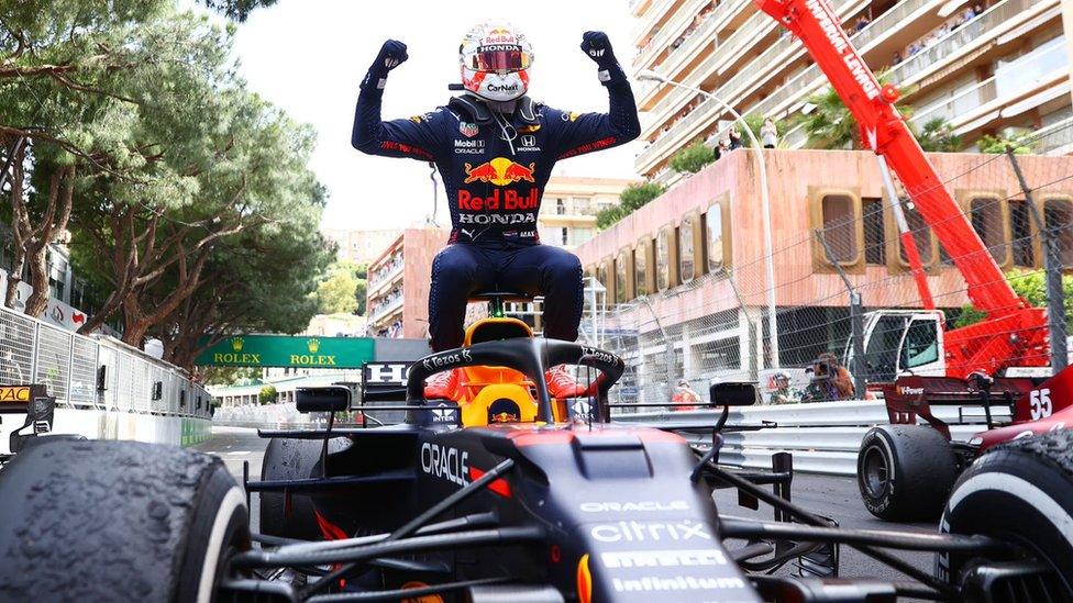 Max Verstappen winning the Monaco Grand Prix