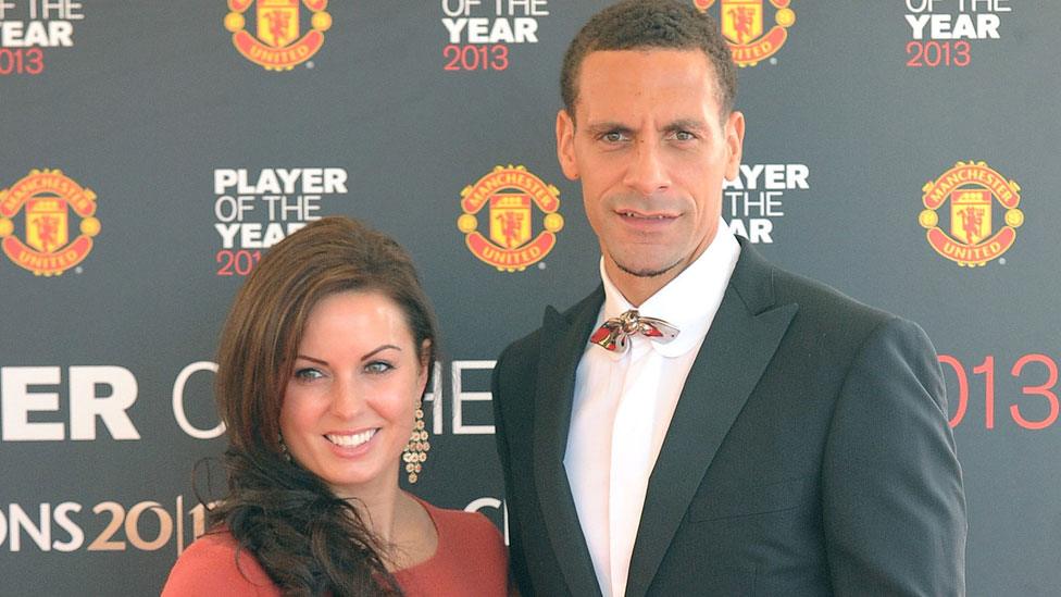 Rio Ferdinand with Rebecca Ellison in 2013