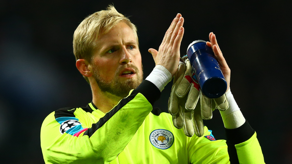 Leicester goalkeeper Kasper Schmeichel