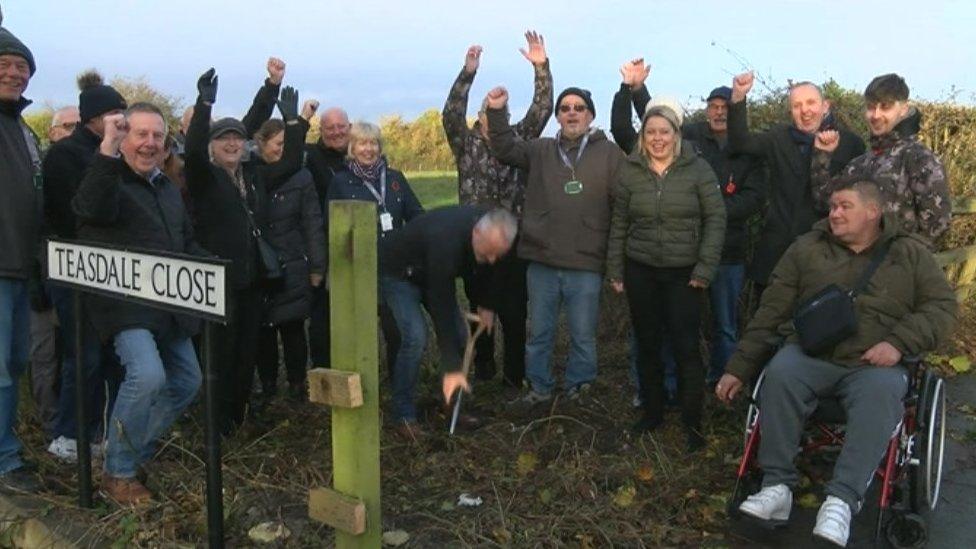 Ground-breaking ceremony at the site