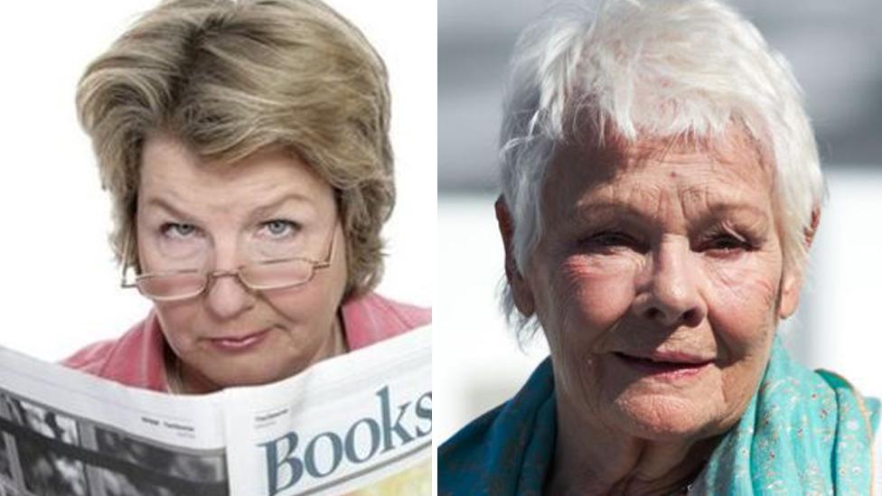 Sandi Toksvig and Dame Judi Dench.