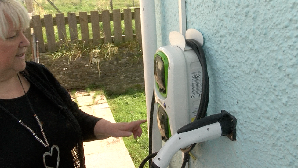 Lynne Colston with her electric charger