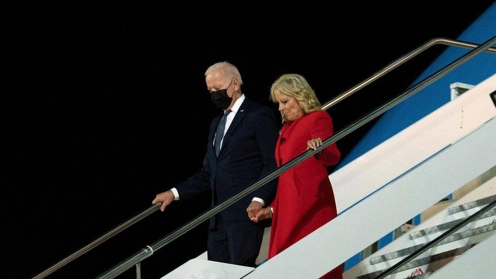 US President Joe Biden and US First Lady Jill Biden