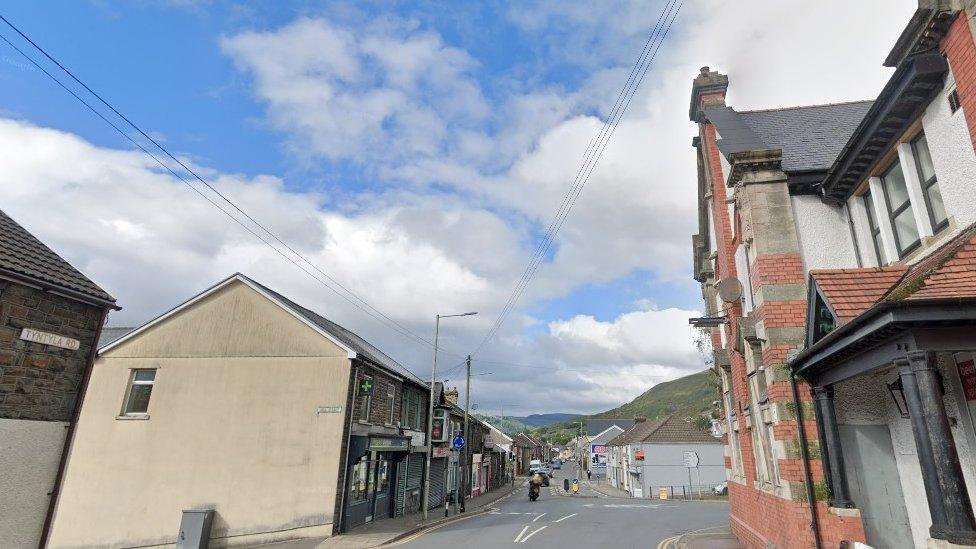 street view of a Tyntyla Road in Ystrad