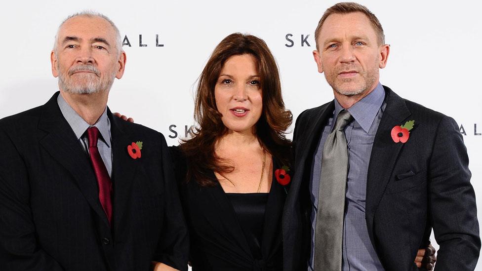 Michael G Wilson and Barbara Broccoli with Daniel Craig