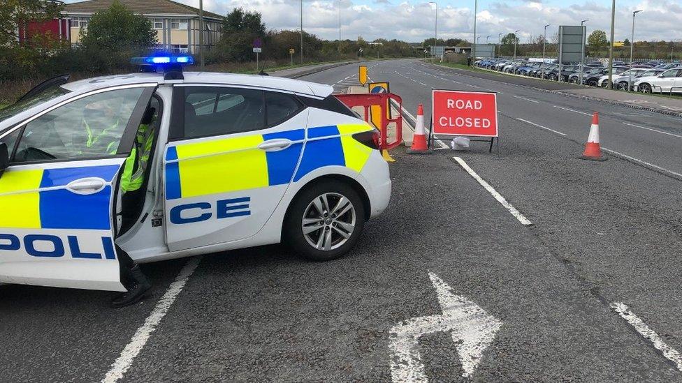 A40 crash scene