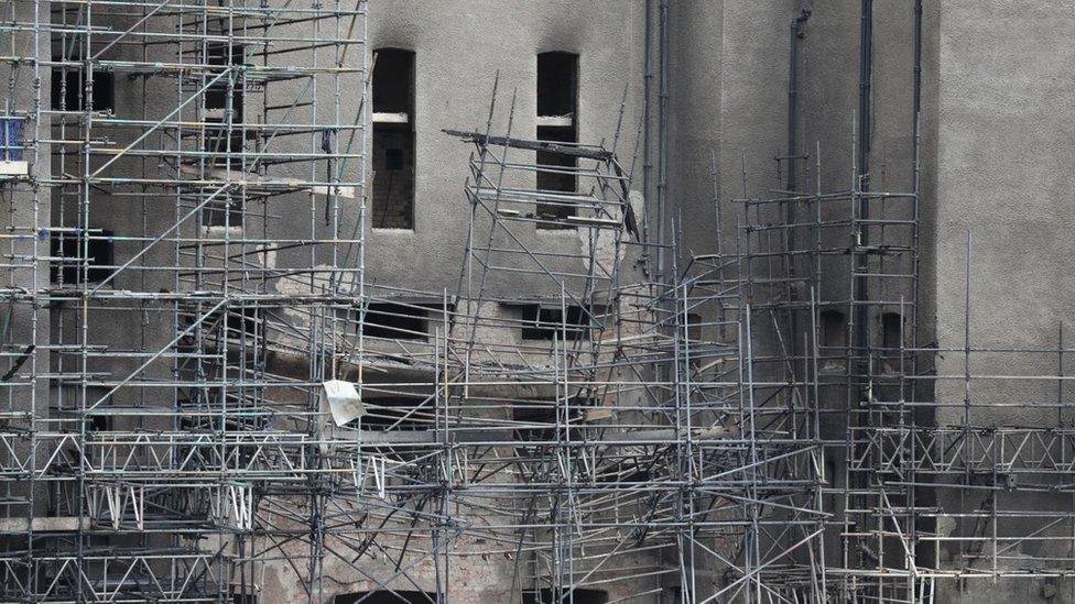 Fire damage at Glasgow School of Art