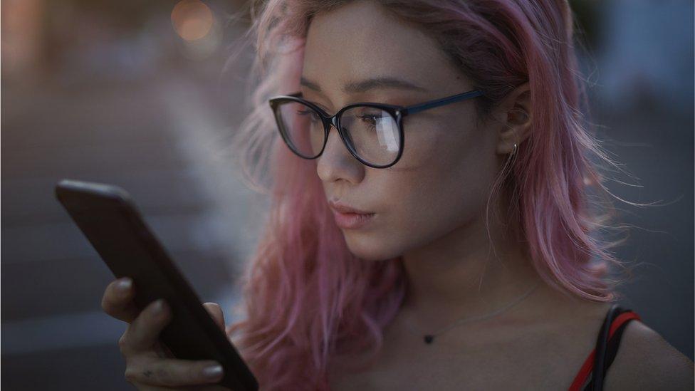 Young woman using a smartphone