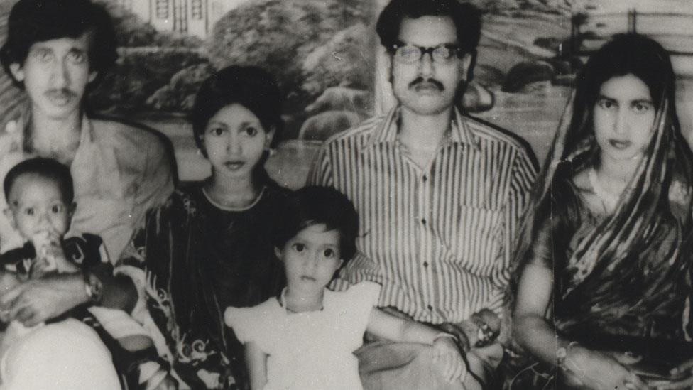 Rana Begum with her family