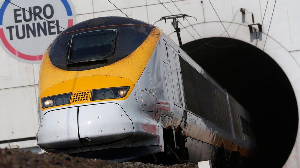 Eurotunnel with train