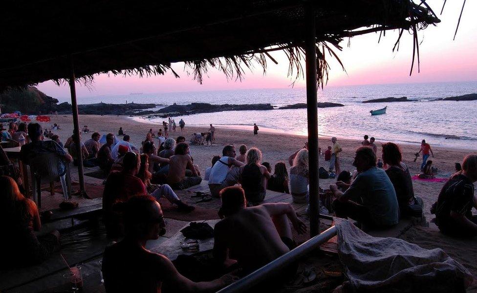 Tourists in Goa