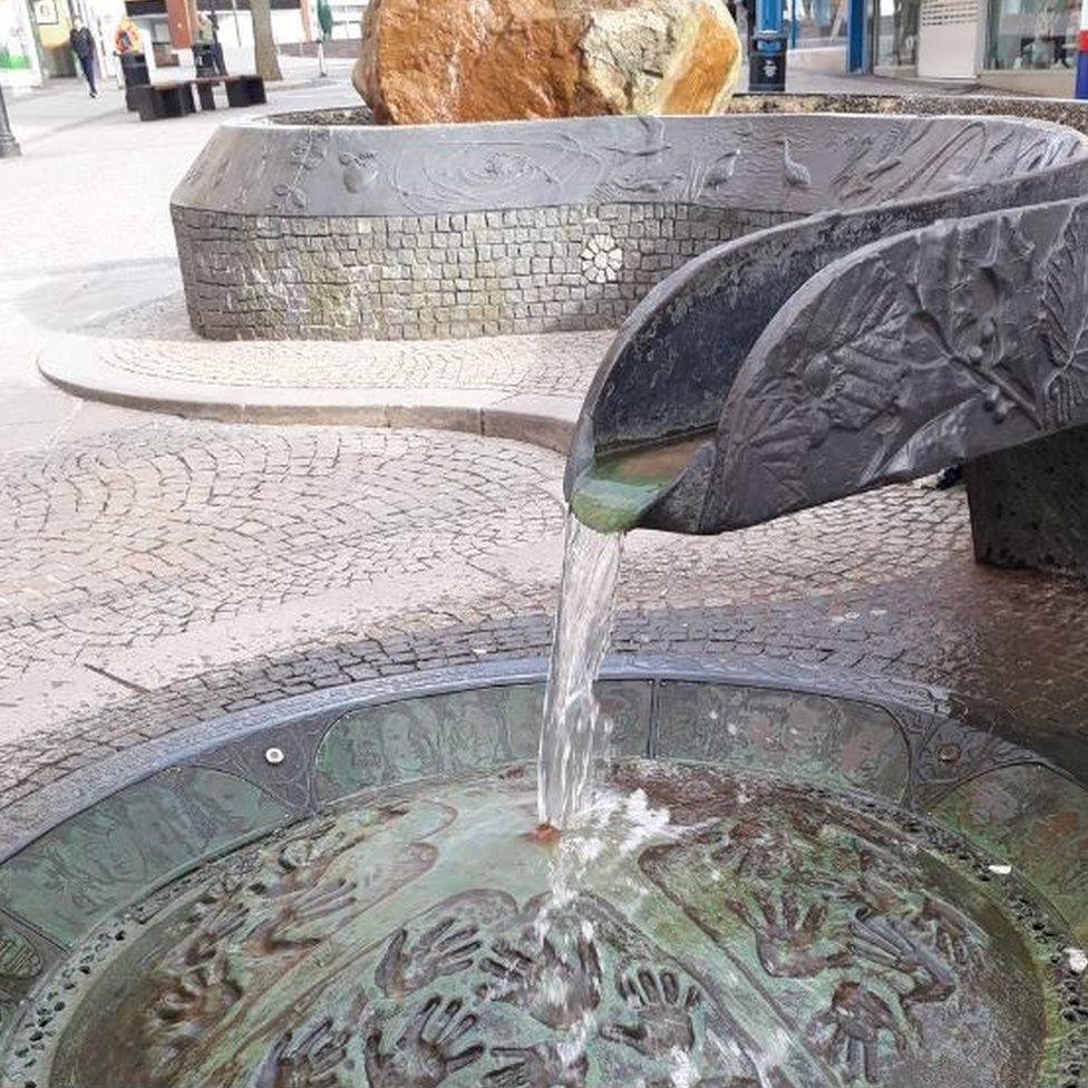 The River of Life memorial on Bridge Street