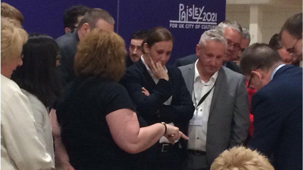 Mhairi Black awaiting the count result