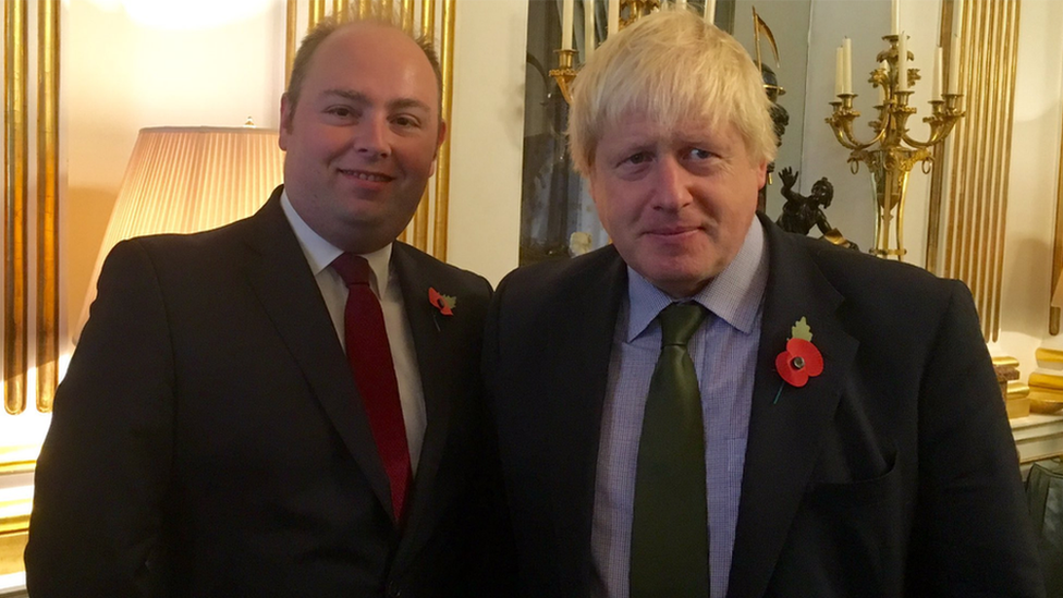 David Mackintosh and Boris Johnson