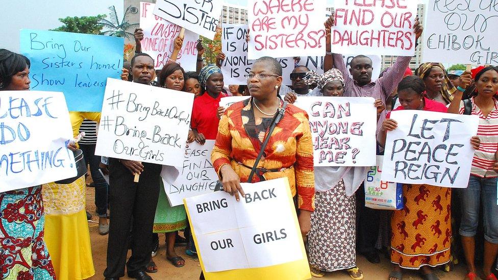 Families of the girls who went missing have continued to campaign for their freedom