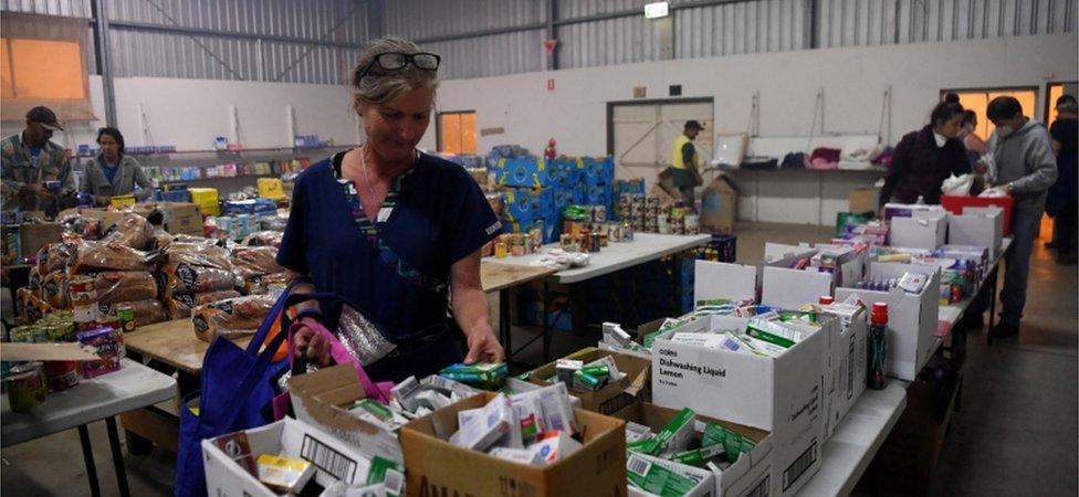 A donation centre in Carbargo, NSW