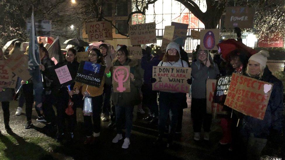 Reclaim the Night march in Southampton on Wednesday 8 March 2023