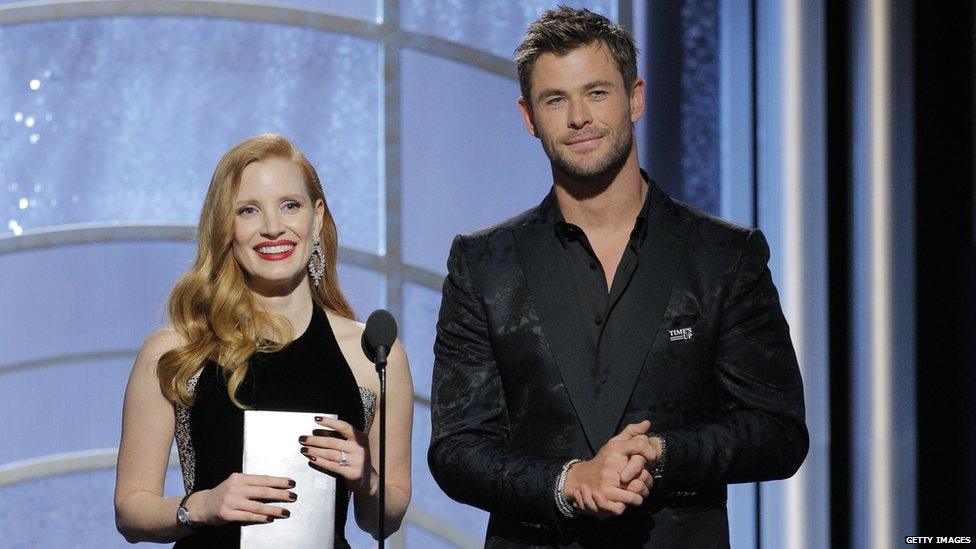 Jessica Chastain and Chris Hemsworth