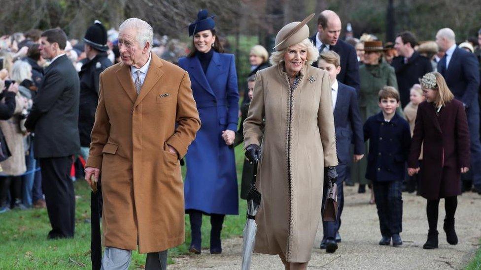 King Charles, the Queen and the Princess of Wales