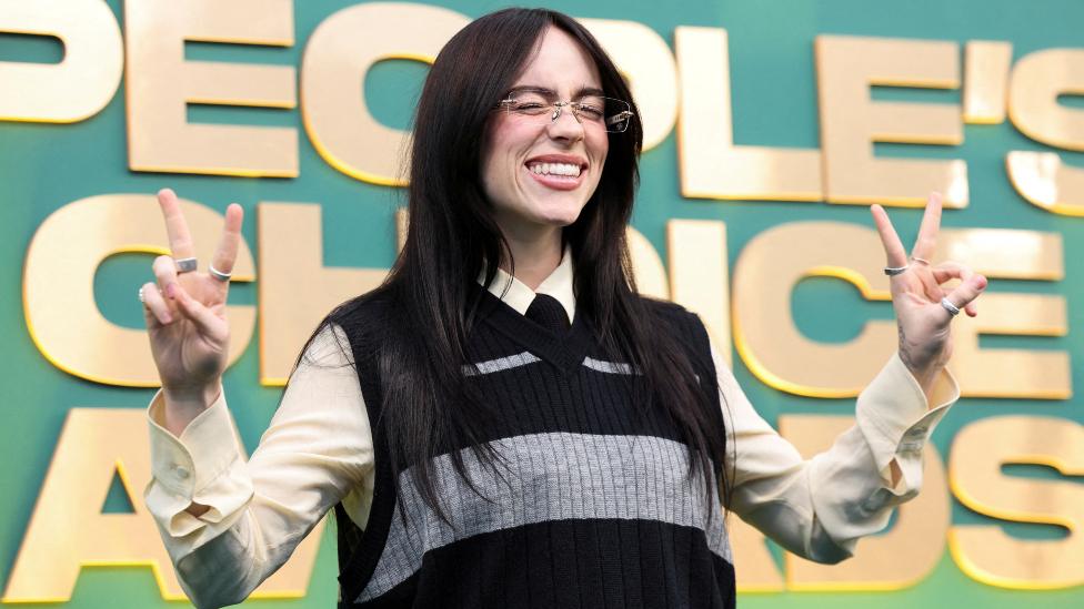 Billie Eilish at the People's Choice Awards on Sunday 19 February in California