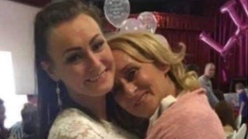 Carrie Loughlin, left, with her mum Lynn