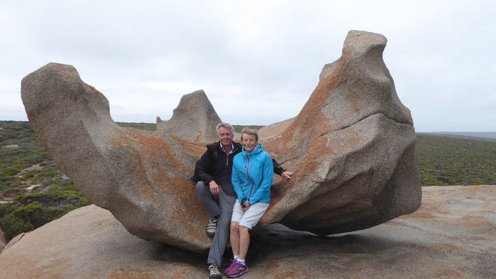 Dr Stigglebout and his wife, Lorna, at a tourist attraction