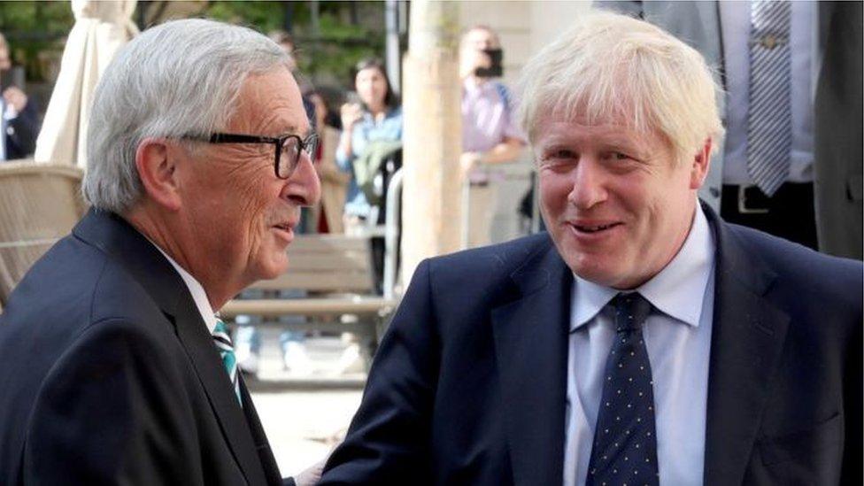 Jean-Claude Juncker and Boris Johnson