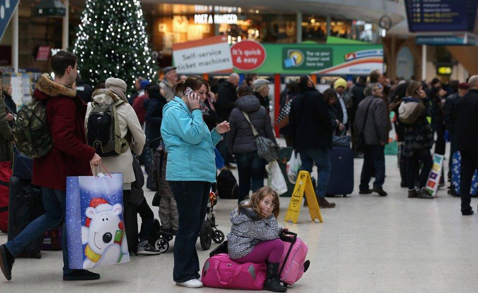 passengers at station