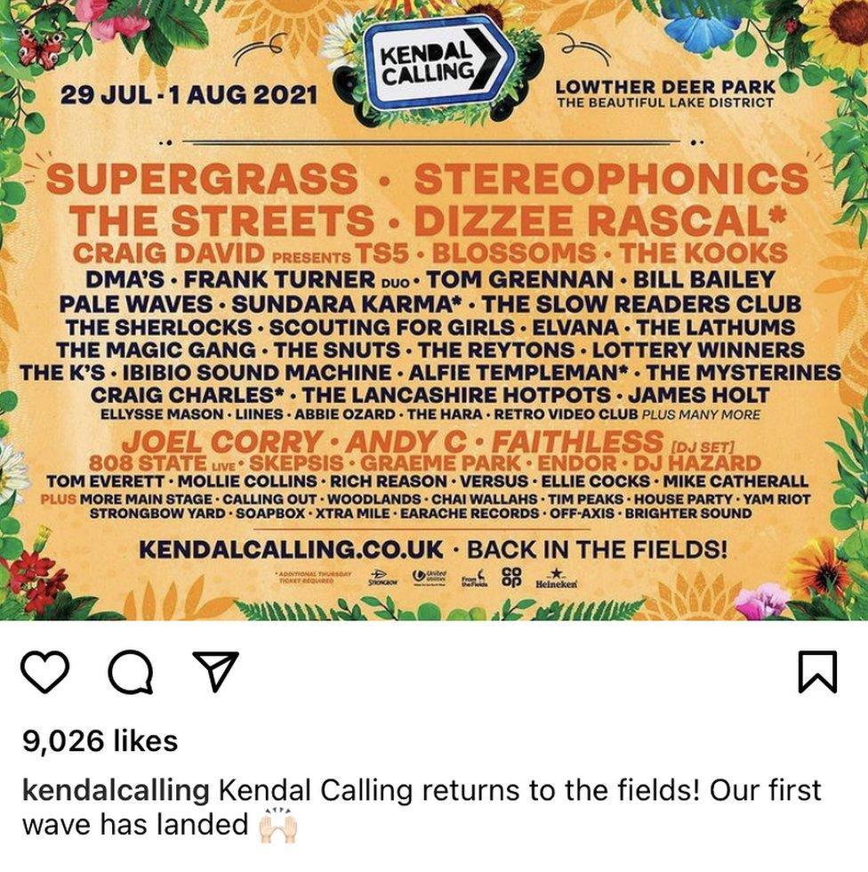 Picture of Kendal Calling on Instagram