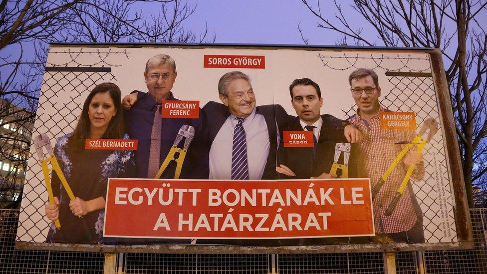 Anti-Soros and anti-opposition poster