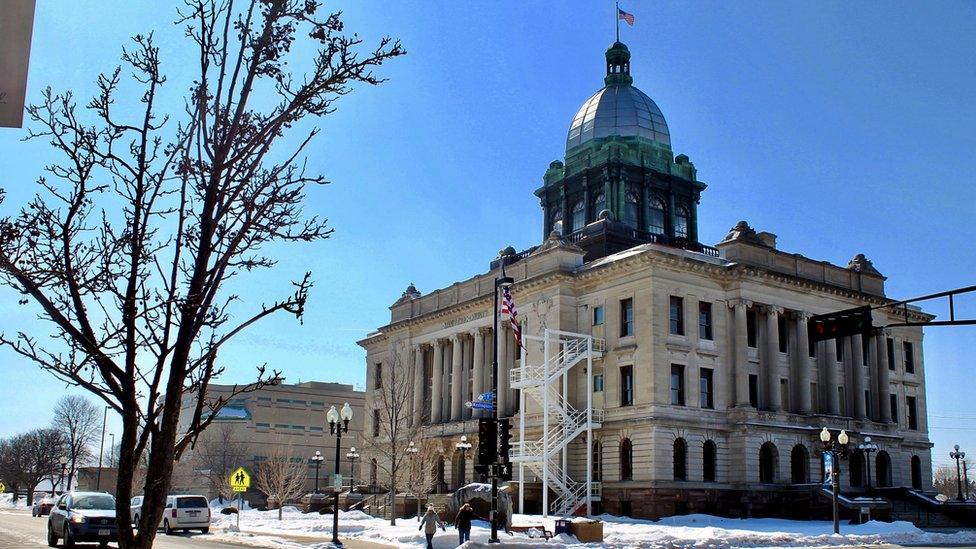 Wideshot of the county courthouse