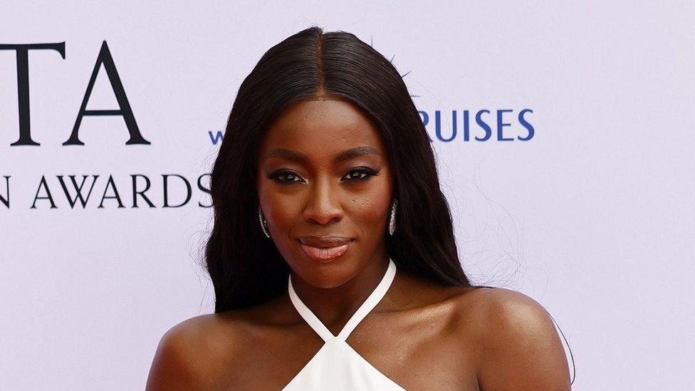 British TV presenter AJ Odudu attends the 2023 BAFTA TV Awards