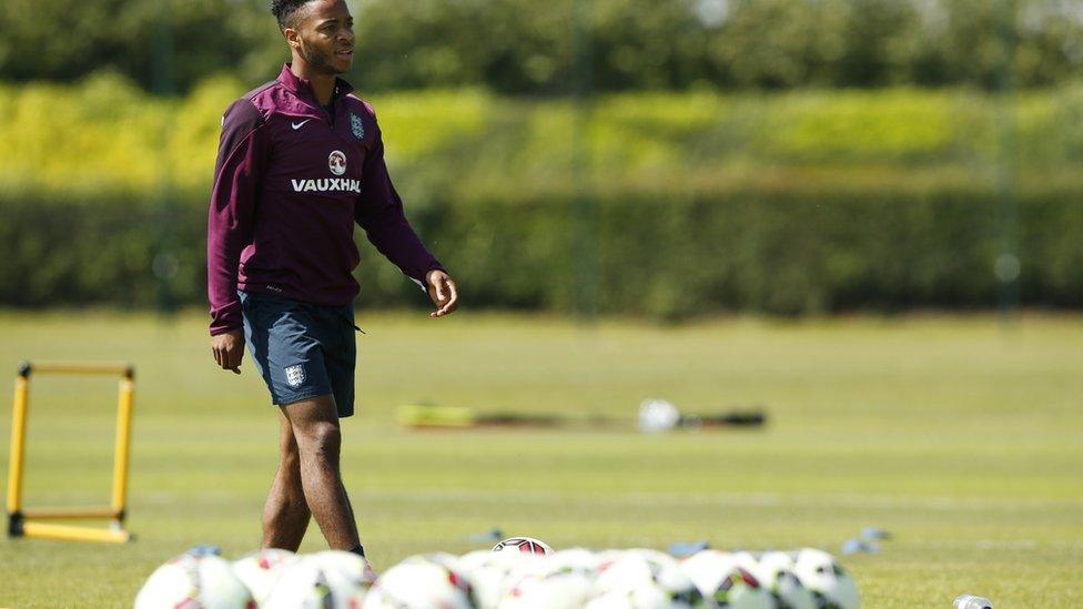 Raheem Sterling at Watford Training Ground