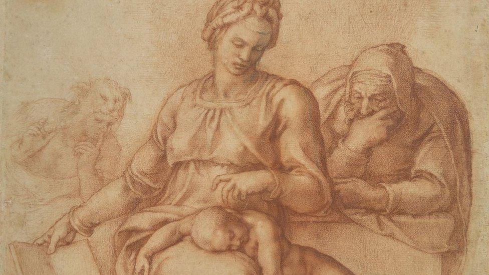 Madonna del Silenzio, c. 1538, Michelangelo Buonarroti (detail)