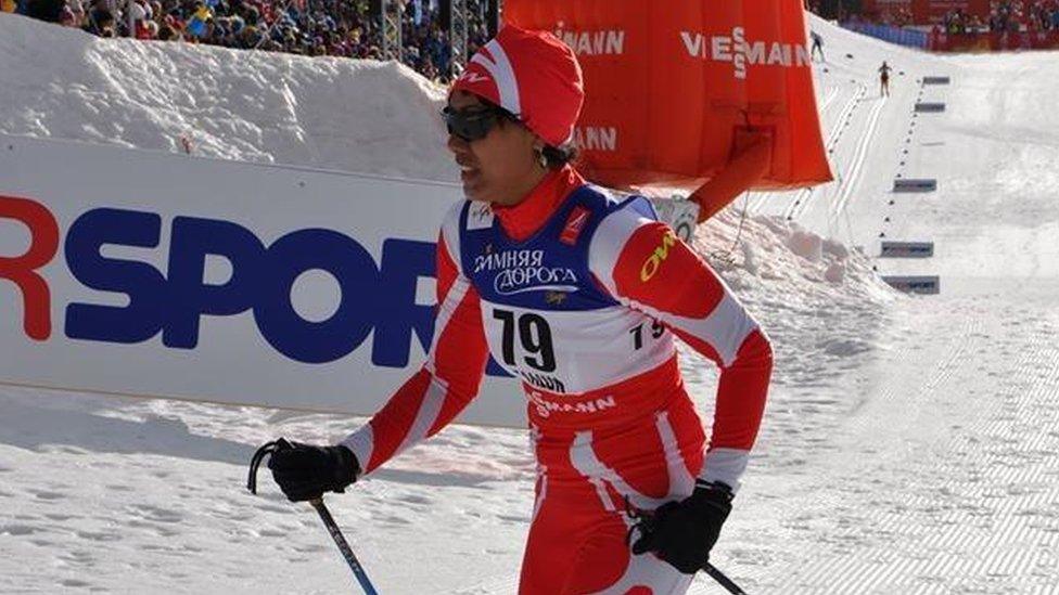 Tongan skier Makeleta Piukala