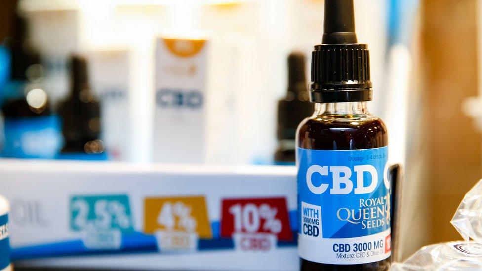 CBD oil in a shop in France