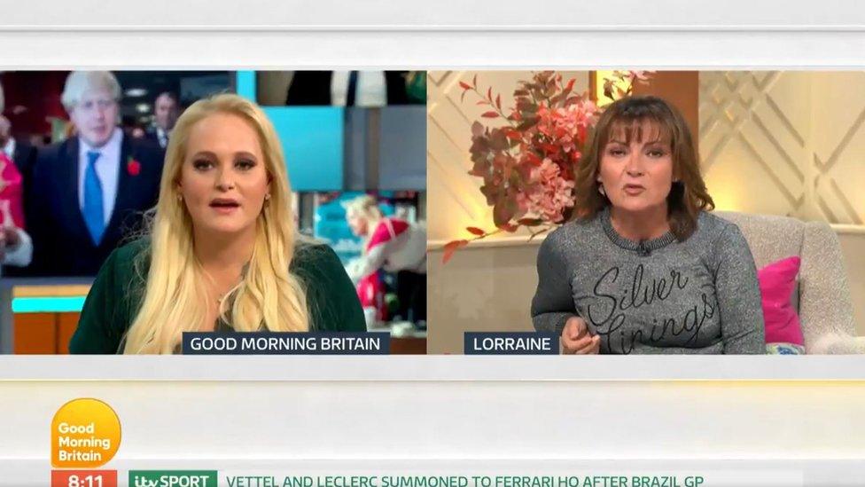 Jennifer Arcuri and Lorraine Kelly