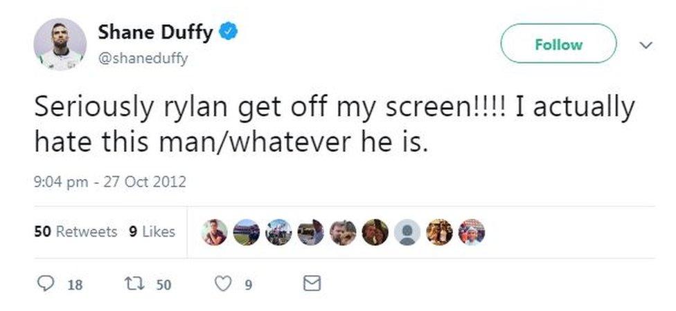 Tweets sent by Shane Duffy