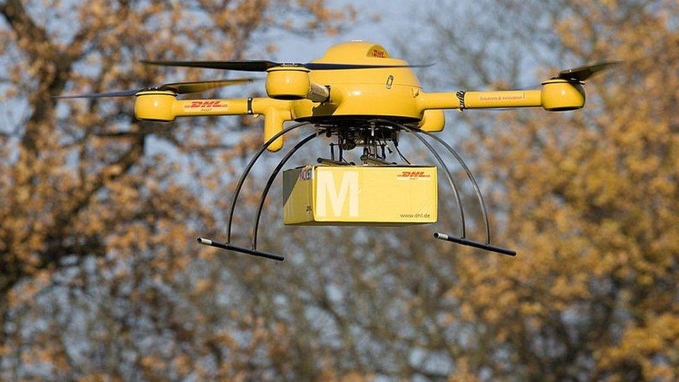 A delivery drone being tested in Germany