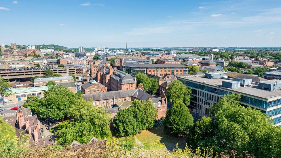 Nottingham's skyline.