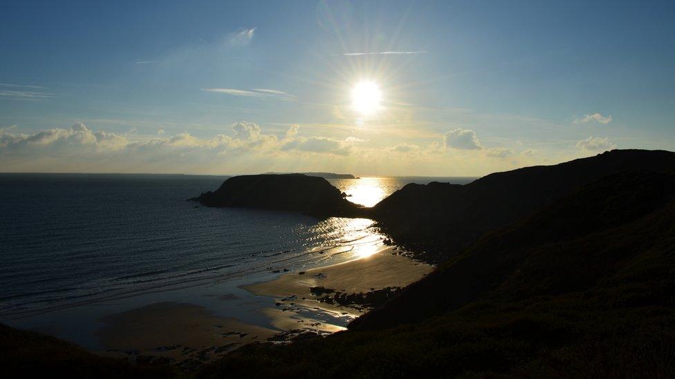 Sunset over Marloes, Pembrokeshire, by Dai Phillips