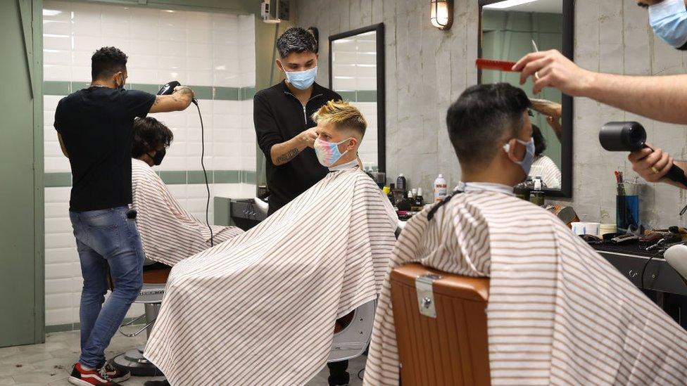 A barbers in London