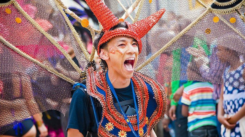 A performer at Notting Hill