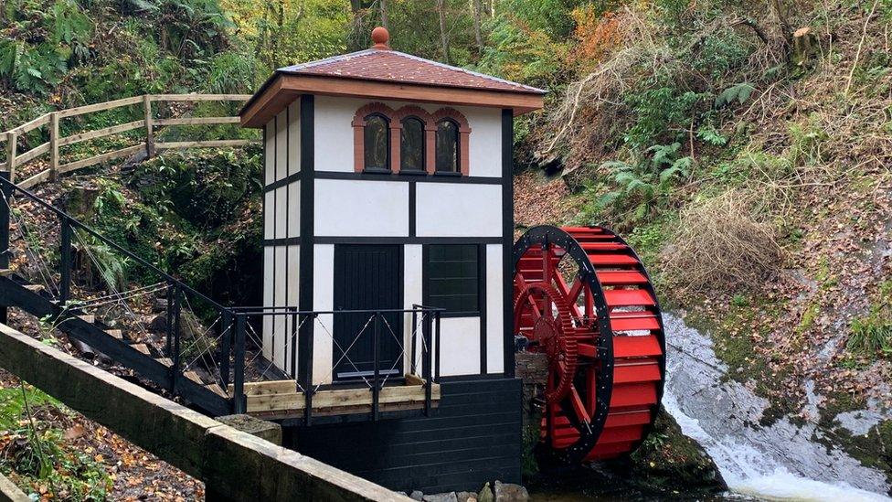 Groudle Glen Waterwheel and wheelhouse