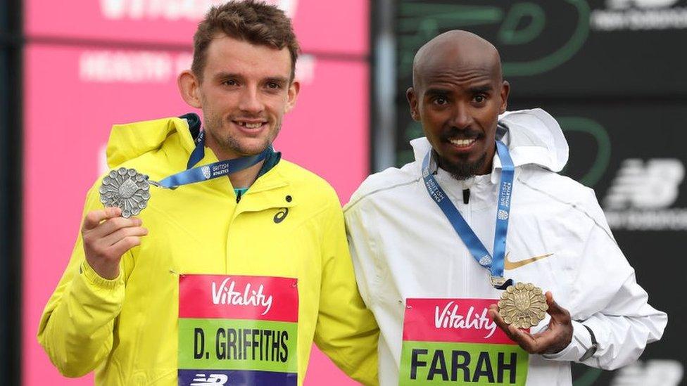 Dewi Griffiths a Syr Mo Farah