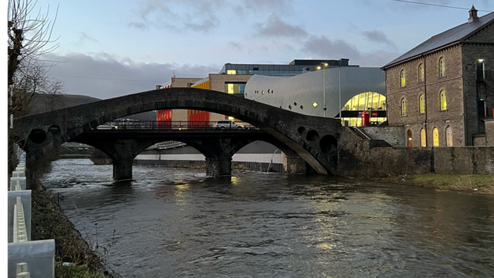 The river Taff in Pontypridd