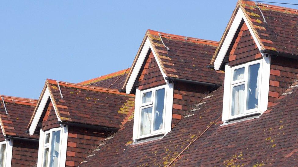 A close-up shot of rooftops and windows in Thanet