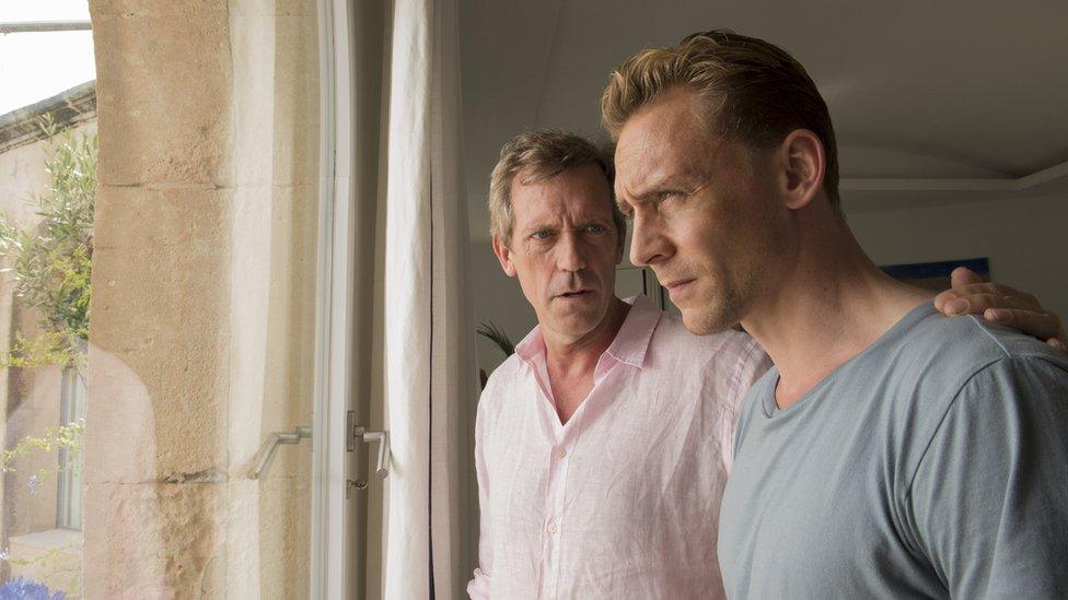 Hugh Laurie and Tom Hiddleston