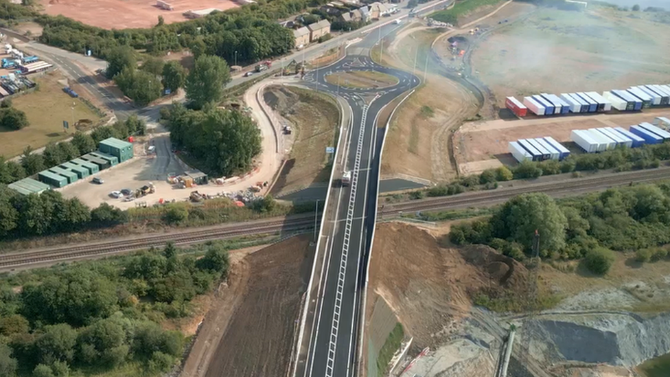 King's Dyke bridge aerial