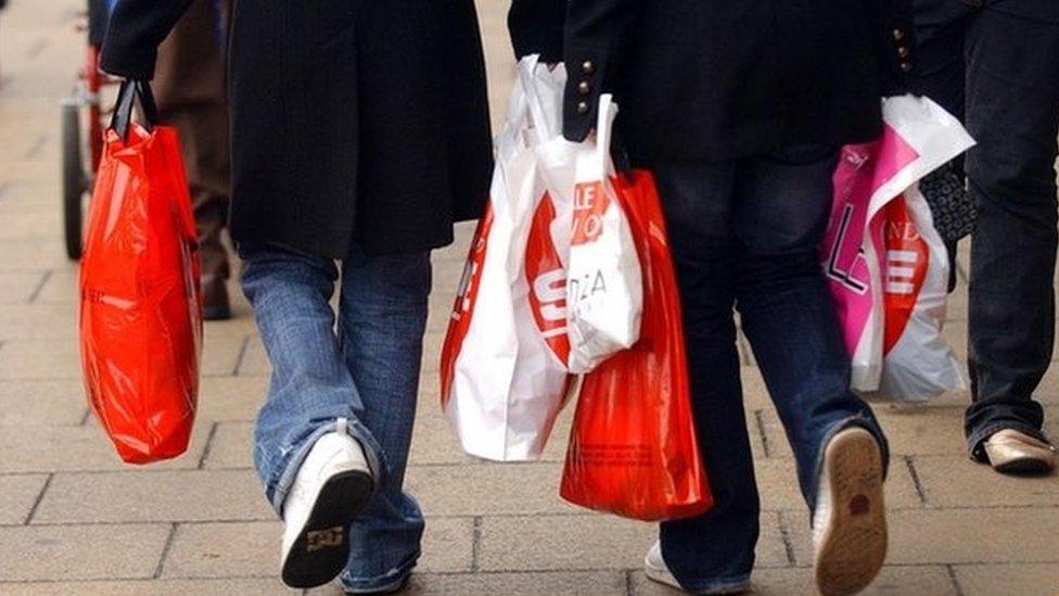 Shoppers with bags